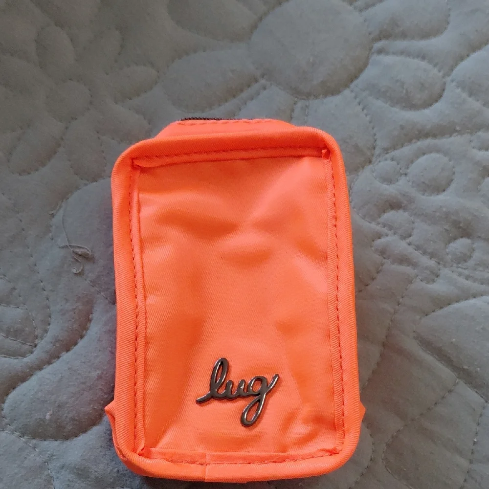Lug Vibrant Orange Mini Keychain Pouch (Very New)